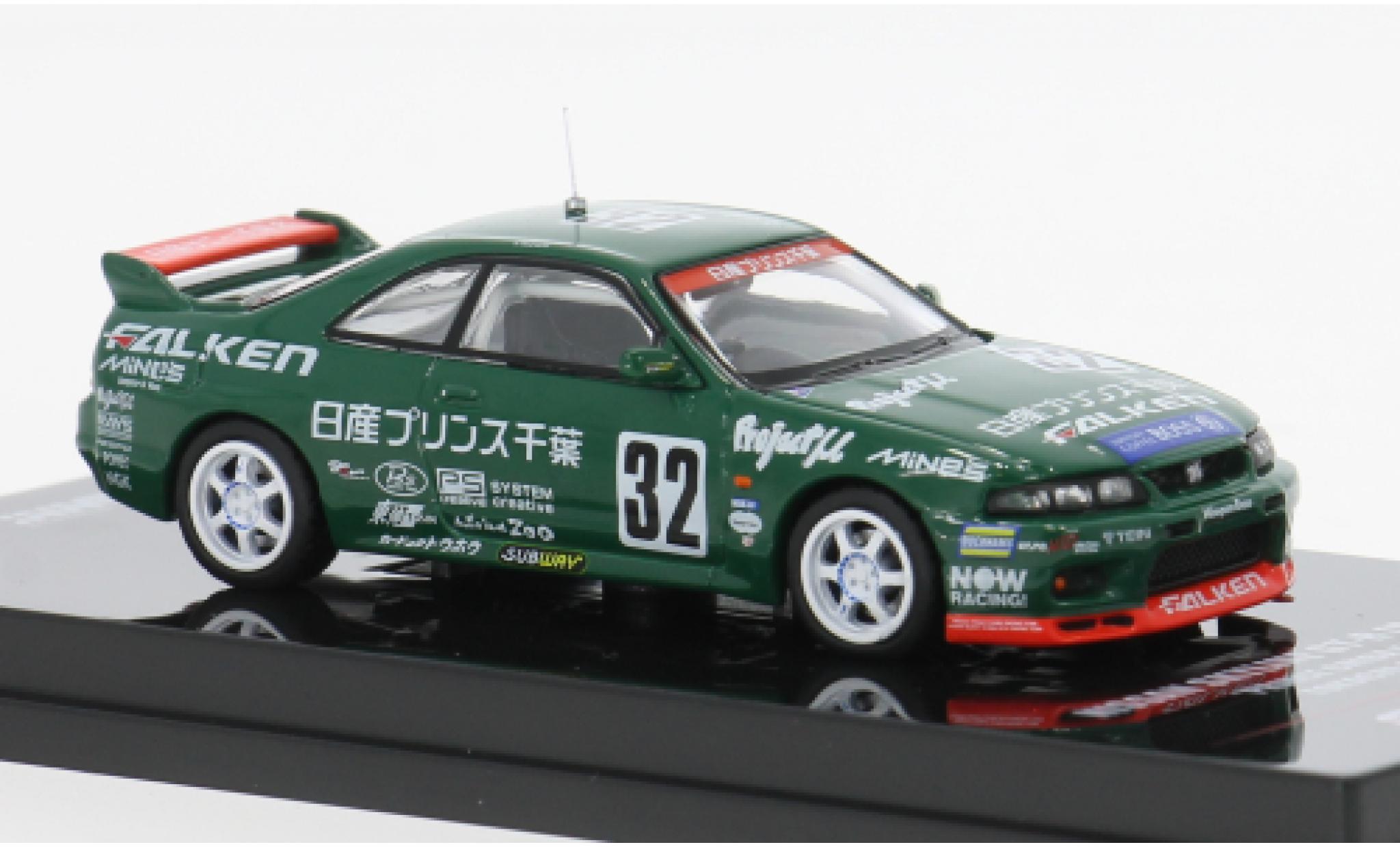 Nissan Skyline INNO64 GT-R (R33) Super Taikyu 24h Tokachi 1996 Prince Chiba Falken #32 1:64 Diecast model cars Nissan Skyline INNO64 GT-R (R33) Super Taikyu 24h Tokachi 1996 Prince Chiba Falken #32 1:64 diecast model cars