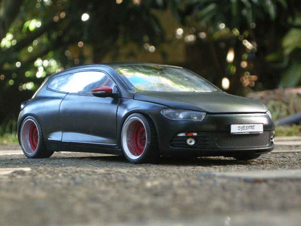 Diecast model cars Volkswagen Scirocco 1/18 Norev 3 r black german look tuning Volkswagen Scirocco 1/18 Norev 3 r black german look tuning diecast model cars