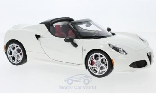 Diecast model cars Alfa Romeo 4C 1/18 AUTOart Spider white 2015 Alfa Romeo 4C 1/18 AUTOart Spider white 2015 diecast model cars
