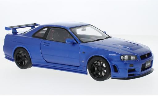 Diecast model cars Nissan Skyline 1/18 AUTOart GT-R (R34) Nismo Z-Tune blue RHD 2005 Nissan Skyline 1/18 AUTOart GT-R (R34) Nismo Z-Tune blue RHD 2005 diecast model cars