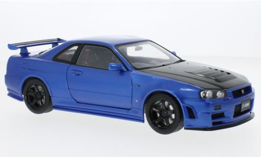 Diecast model cars Nissan Skyline 1/18 AUTOart GT-R (R34) Nismo Z-Tune metallise blue/carbon RHD 2005 Nissan Skyline 1/18 AUTOart GT-R (R34) Nismo Z-Tune metallise blue/carbon RHD 2005 diecast model cars