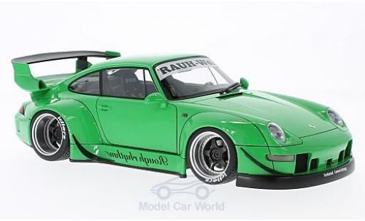 Diecast model cars Porsche 993 RWB 1/18 AUTOart 911 () RWB green Rauh Welt greye Felgen ohne Vitrine Porsche 993 RWB 1/18 AUTOart 911 () RWB green Rauh Welt greye Felgen ohne Vitrine diecast model cars
