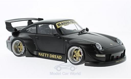 Diecast model cars Porsche 993 RWB 1/18 AUTOart 911 () RWB matt-black Rauh Welt goldene Felgen ohne Vitrine Porsche 993 RWB 1/18 AUTOart 911 () RWB matt-black Rauh Welt goldene Felgen ohne Vitrine diecast model cars