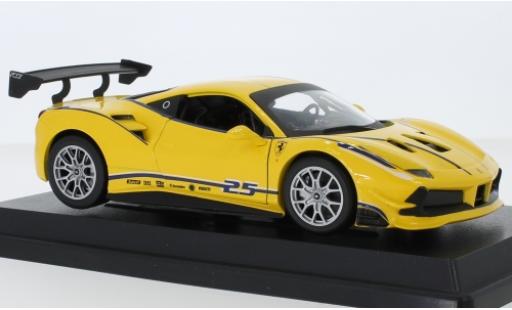 Diecast model cars Ferrari 488 1/24 Burago Challenge yellow No.25 Ferrari 488 1/24 Burago Challenge yellow No.25 diecast model cars
