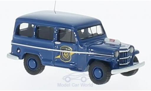 Diecast model cars Jeep Willys 1/87 BoS Models Station Wagon blue Michigan State Police 1954 Jeep Willys 1/87 BoS Models Station Wagon blue Michigan State Police 1954 diecast model cars