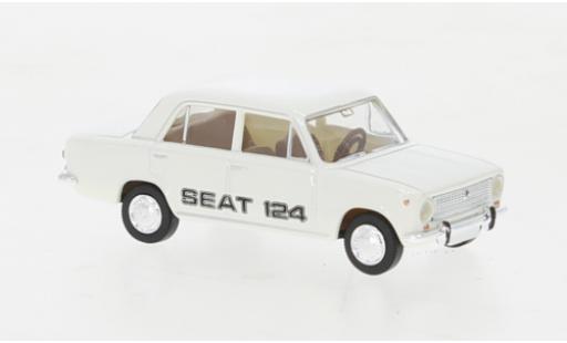 Diecast model cars Seat 124 1/87 Brekina white 1968 Seat 124 1/87 Brekina white 1968 diecast model cars