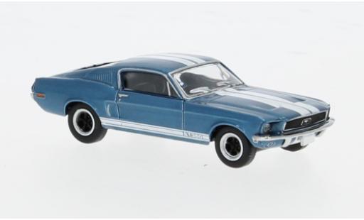 Diecast model cars Ford Mustang 1/87 Brekina GT 350 Fastback metallise blau/weiss 1968 1:87 Ford Mustang 1/87 Brekina GT 350 Fastback metallise blau/weiss 1968 1:87 diecast model cars