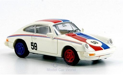 Diecast model cars Porsche 911 1/87 Brekina white No.59 blue-rede Streifen Porsche 911 1/87 Brekina white No.59 blue-rede Streifen diecast model cars