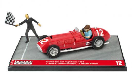Diecast model cars Ferrari 375 1/43 Brumm No.12 formule 1 GP Angleterre 1951 Ferrari 375 1/43 Brumm No.12 formule 1 GP Angleterre 1951 diecast model cars