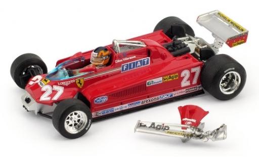 Diecast model cars Ferrari 126 1/43 Brumm CK Turbo No.27 Scuderia Formel 1 GP Kanada 1981 ronde 57-63 G.Villeneuve Ferrari 126 1/43 Brumm CK Turbo No.27 Scuderia Formel 1 GP Kanada 1981 ronde 57-63 G.Villeneuve diecast model cars