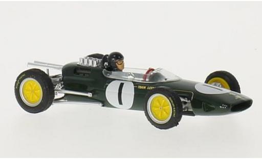 Diecast model cars Lotus 25 1/43 Brumm No.1 Team Formel 1 GP Belgien 1963 avec figurine de conducteur J.Clark Lotus 25 1/43 Brumm No.1 Team Formel 1 GP Belgien 1963 avec figurine de conducteur J.Clark diecast model cars