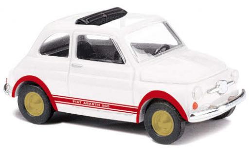 Diecast model cars Fiat 500 1/87 Busch Abarth white/red 1965 Fiat 500 1/87 Busch Abarth white/red 1965 diecast model cars