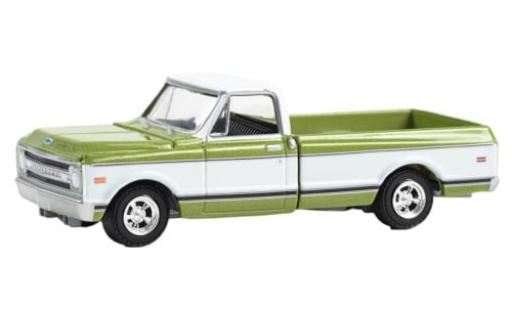 Diecast model cars Chevrolet C-10 1/64 Greenlight Custom metallise grün/weiss 1972 1:64 Chevrolet C-10 1/64 Greenlight Custom metallise grün/weiss 1972 1:64 diecast model cars