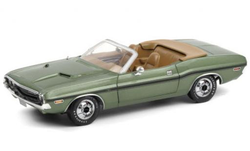 Diecast model cars Dodge Challenger 1/18 Greenlight R/T 383 Convertible metallic green/black 1970 Dodge Challenger 1/18 Greenlight R/T 383 Convertible metallic green/black 1970 diecast model cars