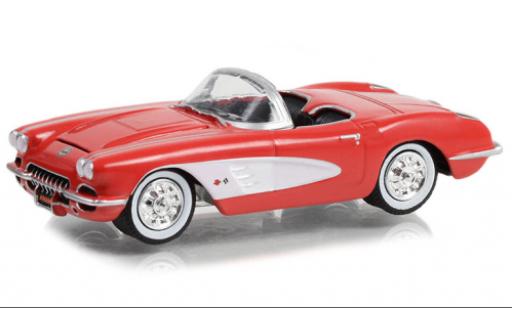 Diecast model cars Chevrolet Corvette 1/64 Greenlight (C1) Convertible red/white 1958 Chevrolet Corvette 1/64 Greenlight (C1) Convertible red/white 1958 diecast model cars