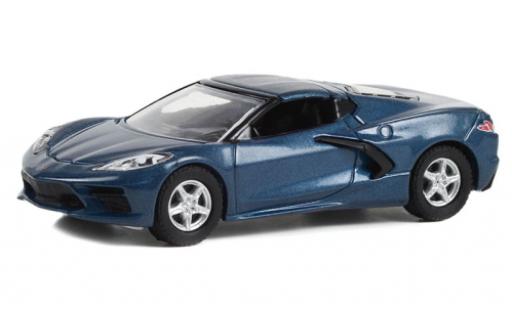 Diecast model cars Chevrolet Corvette 1/64 Greenlight (C8) Stingray 1LT metallise blue 2020 Chevrolet Corvette 1/64 Greenlight (C8) Stingray 1LT metallise blue 2020 diecast model cars