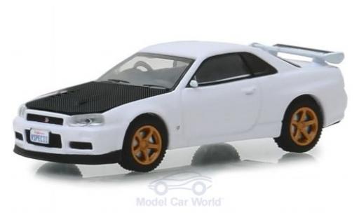 Diecast model cars Nissan Skyline 1/64 Greenlight GT-R (BNR34) white/carbon 2001 Nissan Skyline 1/64 Greenlight GT-R (BNR34) white/carbon 2001 diecast model cars
