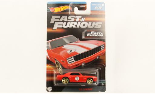 Diecast model cars Chevrolet Camaro 1/64 Hot Wheels red/white rapide & Furious 1969 Chevrolet Camaro 1/64 Hot Wheels red/white rapide & Furious 1969 diecast model cars