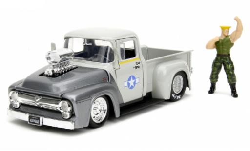 Diecast model cars Ford F-1 1/24 Jada Toys Jada 00 Pick Up grey/metallise grey Street Fighter - Guile 1956 Ford F-1 1/24 Jada Toys Jada 00 Pick Up grey/metallise grey Street Fighter - Guile 1956 diecast model cars
