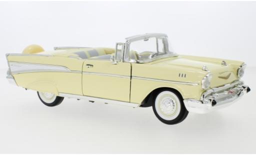 Diecast model cars Chevrolet Bel Air 1/18 Lucky Die Cast Convertible yellow/white 1957 Chevrolet Bel Air 1/18 Lucky Die Cast Convertible yellow/white 1957 diecast model cars