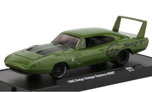 Diecast model cars Dodge Charger 1/64 M2 Machines Daytona HEMI metallic green/matt-black SRT 1969 Dodge Charger 1/64 M2 Machines Daytona HEMI metallic green/matt-black SRT 1969 diecast model cars