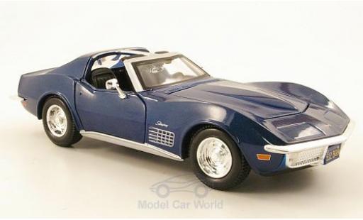 Diecast model cars Chevrolet Corvette C3 1/24 Maisto metallic blue 1970 Chevrolet Corvette C3 1/24 Maisto metallic blue 1970 diecast model cars