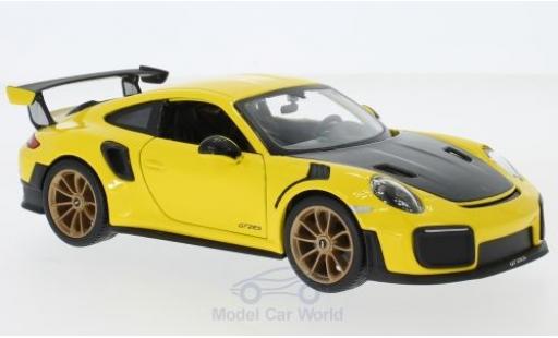 Diecast model cars Porsche 991 GT2 RS 1/24 Maisto 911 (.2) GT2 RS yellow/black 2018 Porsche 991 GT2 RS 1/24 Maisto 911 (.2) GT2 RS yellow/black 2018 diecast model cars