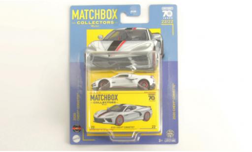Diecast model cars Chevrolet Corvette 1/64 Matchbox (C8) white 2020 Chevrolet Corvette 1/64 Matchbox (C8) white 2020 diecast model cars