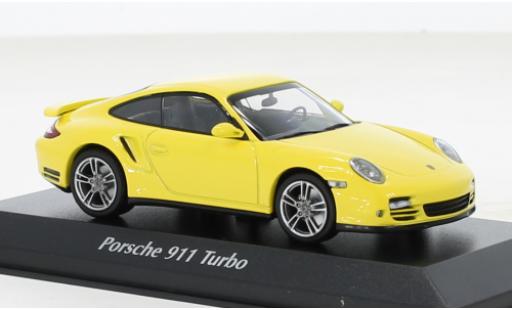 Diecast model cars Porsche 997 Turbo 1/43 Maxichamps 911  yellow 2009 Porsche 997 Turbo 1/43 Maxichamps 911  yellow 2009 diecast model cars
