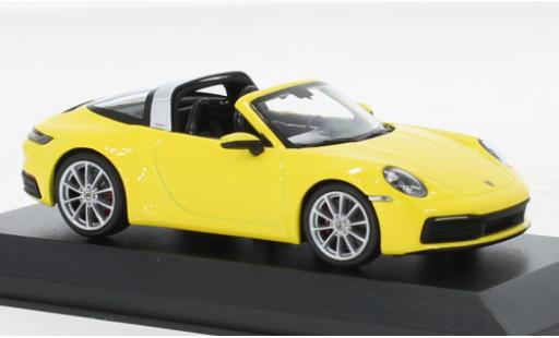 Diecast model cars Porsche 992 Targa 1/43 Minichamps 911  4S yellow 2020 Porsche 992 Targa 1/43 Minichamps 911  4S yellow 2020 diecast model cars