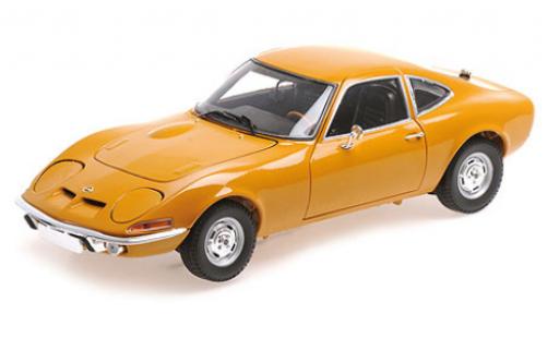 Diecast model cars Opel GT 1/18 Minichamps yellow 1970 Opel GT 1/18 Minichamps yellow 1970 diecast model cars