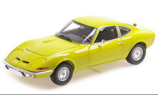 Diecast model cars Opel GT 1/18 Minichamps yellow 1970 Opel GT 1/18 Minichamps yellow 1970 diecast model cars