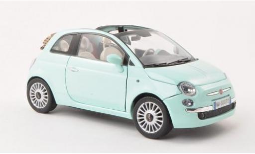 Diecast model cars Fiat 500 1/18 Motormax Cabrio türkis Fiat 500 1/18 Motormax Cabrio türkis diecast model cars