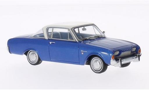 Diecast model cars Ford Taunus 1/43 Neo 17M P3 Coupe metallic blue/white 1962 Ford Taunus 1/43 Neo 17M P3 Coupe metallic blue/white 1962 diecast model cars