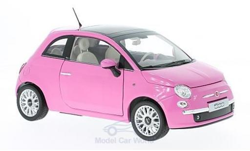Diecast model cars Fiat 500 1/18 Norev C pink 2010 ohne Vitrine Fiat 500 1/18 Norev C pink 2010 ohne Vitrine diecast model cars