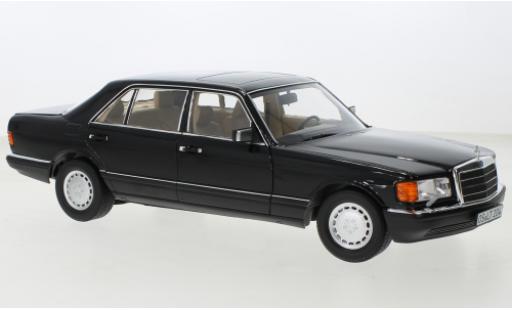 Diecast model cars Mercedes 560 1/18 Norev SEL (V126) metallise black 1989 Mercedes 560 1/18 Norev SEL (V126) metallise black 1989 diecast model cars