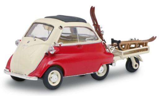 Diecast model cars Bmw Isetta 1/43 Schuco red/beige Wintersport 1955 mit Autoporter Anhänger Bmw Isetta 1/43 Schuco red/beige Wintersport 1955 mit Autoporter Anhänger diecast model cars