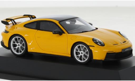 Diecast model cars Porsche 992 GT3 1/43 Schuco 911  yellow Porsche 992 GT3 1/43 Schuco 911  yellow diecast model cars