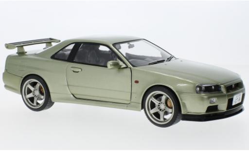 Diecast model cars Nissan Skyline 1/18 Solido GT-R (R34) metallise la chaux RHD 1999 Nissan Skyline 1/18 Solido GT-R (R34) metallise la chaux RHD 1999 diecast model cars