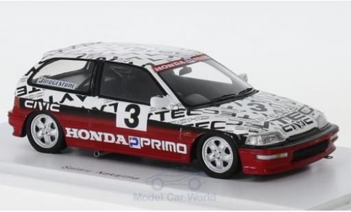 Diecast model cars Honda Civic 1/43 Spark (EF9) Gr. N RHD No.3 Suzuka Test 1990 S.Nakajima Honda Civic 1/43 Spark (EF9) Gr. N RHD No.3 Suzuka Test 1990 S.Nakajima diecast model cars