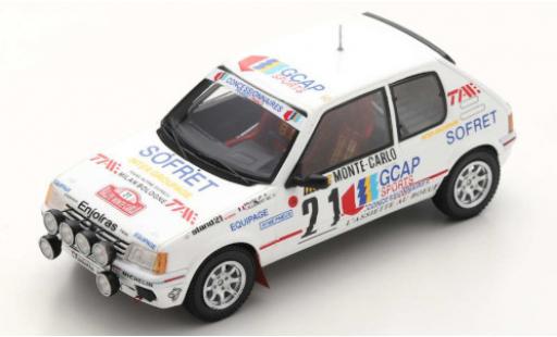 Diecast model cars Peugeot 205 1/43 Spark GTI 1.9 No.21 Rallye WM Rallye Monte Carlo 1988 J.-P.Ballet/M.-C.Lallement Peugeot 205 1/43 Spark GTI 1.9 No.21 Rallye WM Rallye Monte Carlo 1988 J.-P.Ballet/M.-C.Lallement diecast model cars