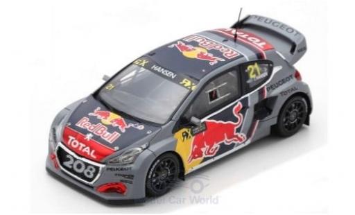 Diecast model cars Peugeot 208 1/43 Spark WRX No.21 Team Total Red Bull World RX Belgien 2018 T.Hansen Peugeot 208 1/43 Spark WRX No.21 Team Total Red Bull World RX Belgien 2018 T.Hansen diecast model cars