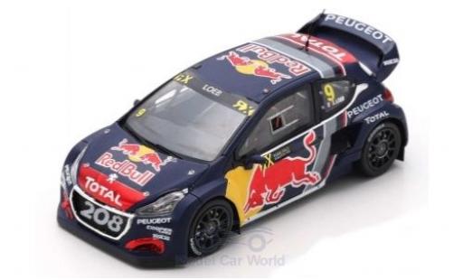Diecast model cars Peugeot 208 1/43 Spark WRX No.9 Team Total Red Bull World RX Belgien 2018 S.Loeb Peugeot 208 1/43 Spark WRX No.9 Team Total Red Bull World RX Belgien 2018 S.Loeb diecast model cars