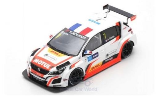 Diecast model cars Peugeot 308 1/43 Spark TCR No.7 DG Sport Competition Race WTCR Macau Guia Race 2018 A.Comte Peugeot 308 1/43 Spark TCR No.7 DG Sport Competition Race WTCR Macau Guia Race 2018 A.Comte diecast model cars