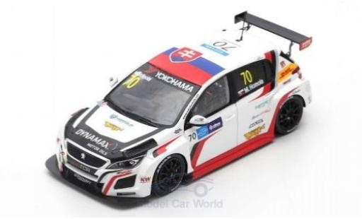 Diecast model cars Peugeot 308 1/43 Spark TCR No.70 DG Sport Competition Race WTCR Macau Guia Race 2018 M.Homola Peugeot 308 1/43 Spark TCR No.70 DG Sport Competition Race WTCR Macau Guia Race 2018 M.Homola diecast model cars