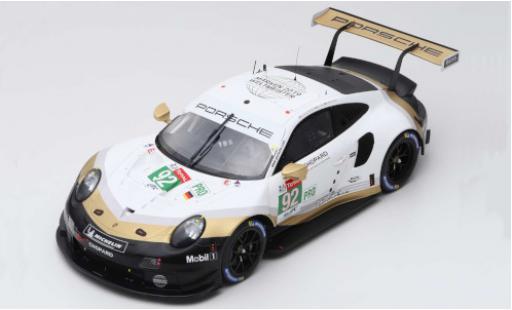 Diecast model cars Porsche 992 RSR 1/12 Spark 911 (991) RSR No.92 GT Team 24h Le Mans 2019 M.Christensen/K.Estre/L.Vanthoor Porsche 992 RSR 1/12 Spark 911 (991) RSR No.92 GT Team 24h Le Mans 2019 M.Christensen/K.Estre/L.Vanthoor diecast model cars