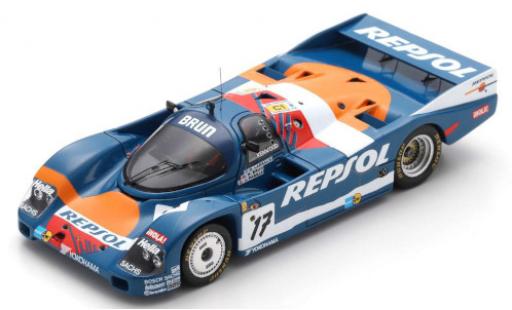 Diecast model cars Porsche 962 1989 1/43 Spark C RHD No.17 Brun Racing Repsol 24h Le Mans 1989 O.Larrauri/W.Brun/J.Pareja Porsche 962 1989 1/43 Spark C RHD No.17 Brun Racing Repsol 24h Le Mans 1989 O.Larrauri/W.Brun/J.Pareja diecast model cars