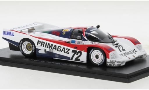 Diecast model cars Porsche 962 1988 1/43 Spark C No.72 24h Le Mans Porsche 962 1988 1/43 Spark C No.72 24h Le Mans diecast model cars