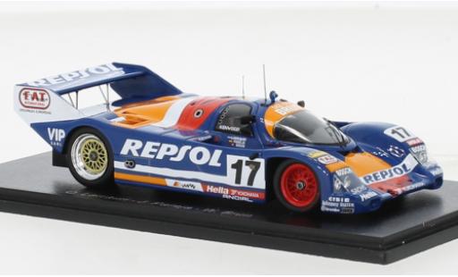 Diecast model cars Porsche 962 1991 1/43 Spark C RHD No.17 Brun Motorsport Repsol 24h Le Mans Porsche 962 1991 1/43 Spark C RHD No.17 Brun Motorsport Repsol 24h Le Mans diecast model cars