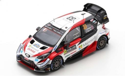 Diecast model cars Toyota Yaris 1/43 Spark WRC No.33 Gazoo Racing WRT Microsoft WRC Rally Schweden 2020 E.Evans/S.Martin Toyota Yaris 1/43 Spark WRC No.33 Gazoo Racing WRT Microsoft WRC Rally Schweden 2020 E.Evans/S.Martin diecast model cars